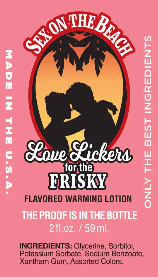 Love Lickers Massage Oil - Sex on the Beach - 1.76 Fl. Oz. – body-safe materials | Fu'Cha Exotics