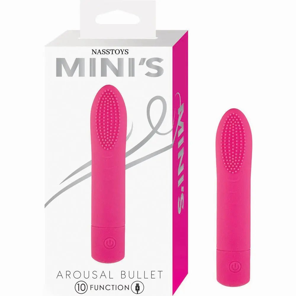 Nasstoys Minis Arousal Bullet - Pink – body-safe silicone USB-rechargeable | Fu'Cha Exotics