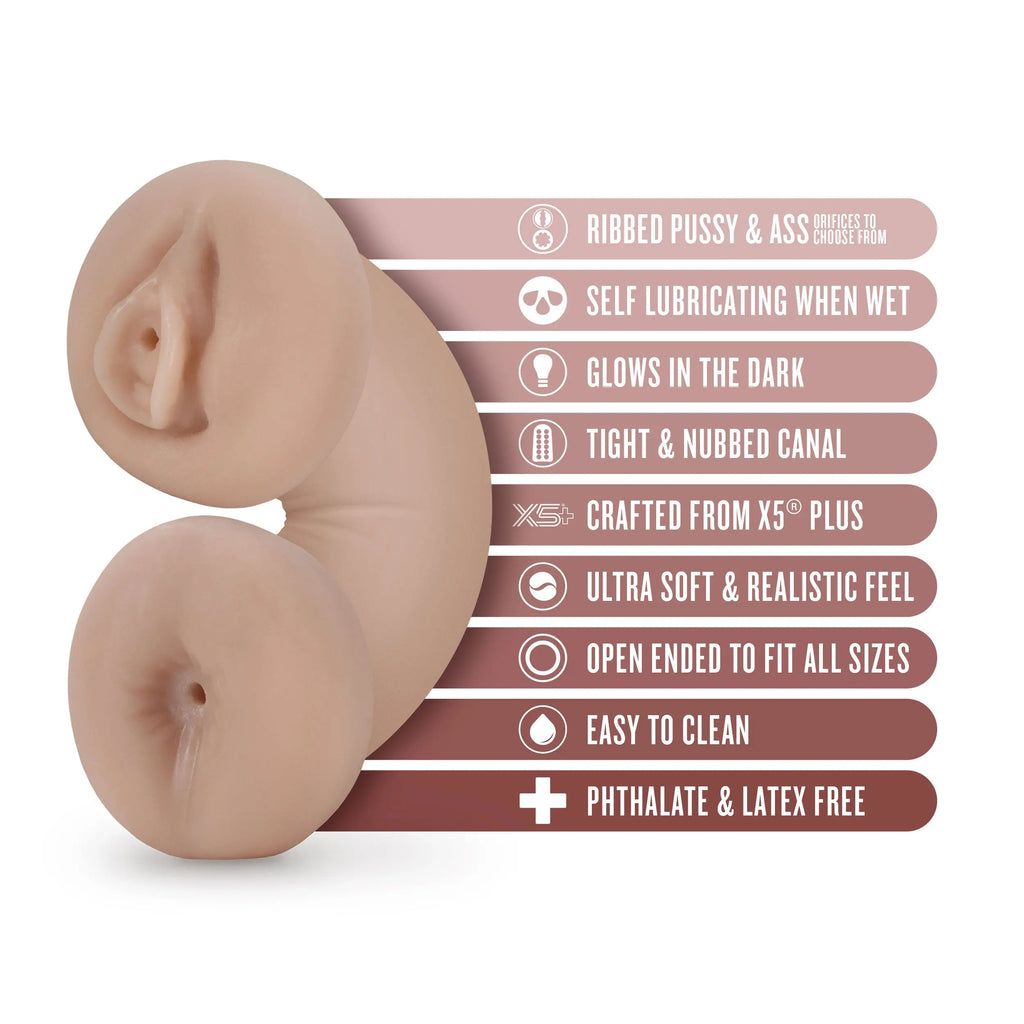 Enlust - Tasha - Soft and Wet Glow in the Dark Stroker - Beige – body-safe materials | Fu'Cha Exotics