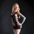 Spaghetti String Dress - One Size - Black