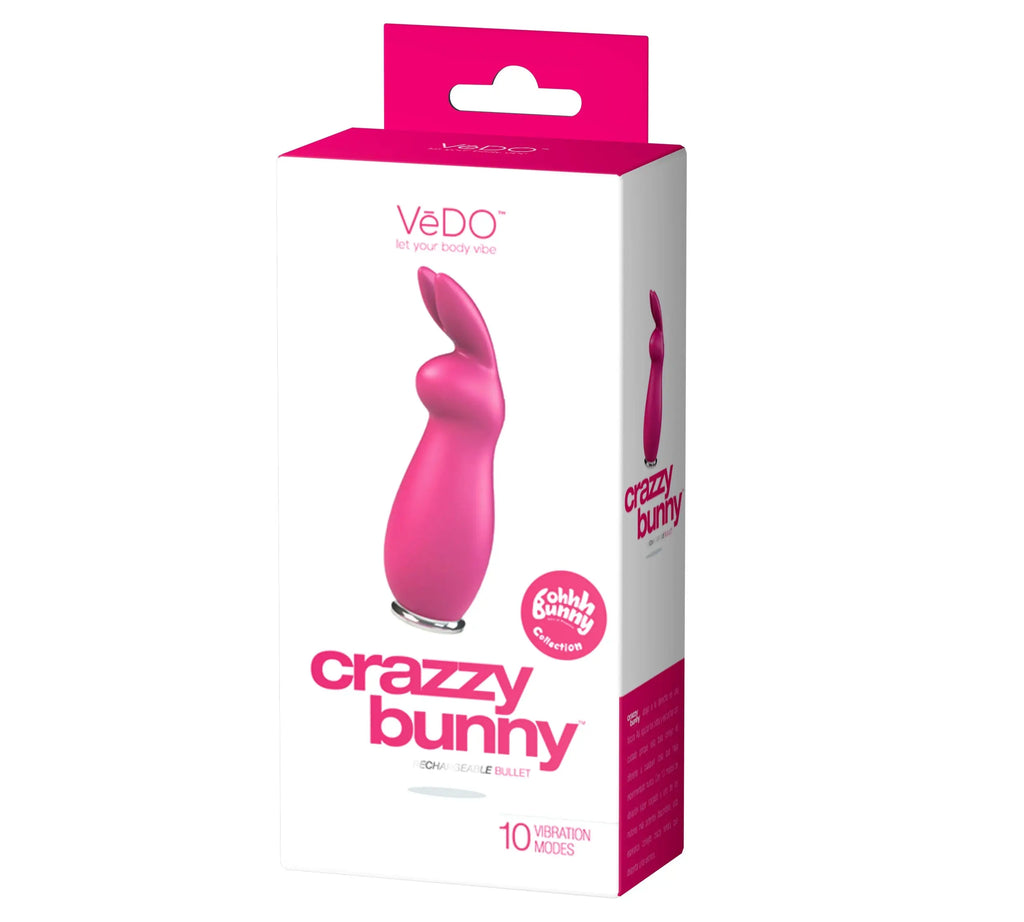 Crazzy Bunny Rechargeable Bullet - Pretty in Pink – body-safe materials USB-rechargeable | Fu'Cha Exotics