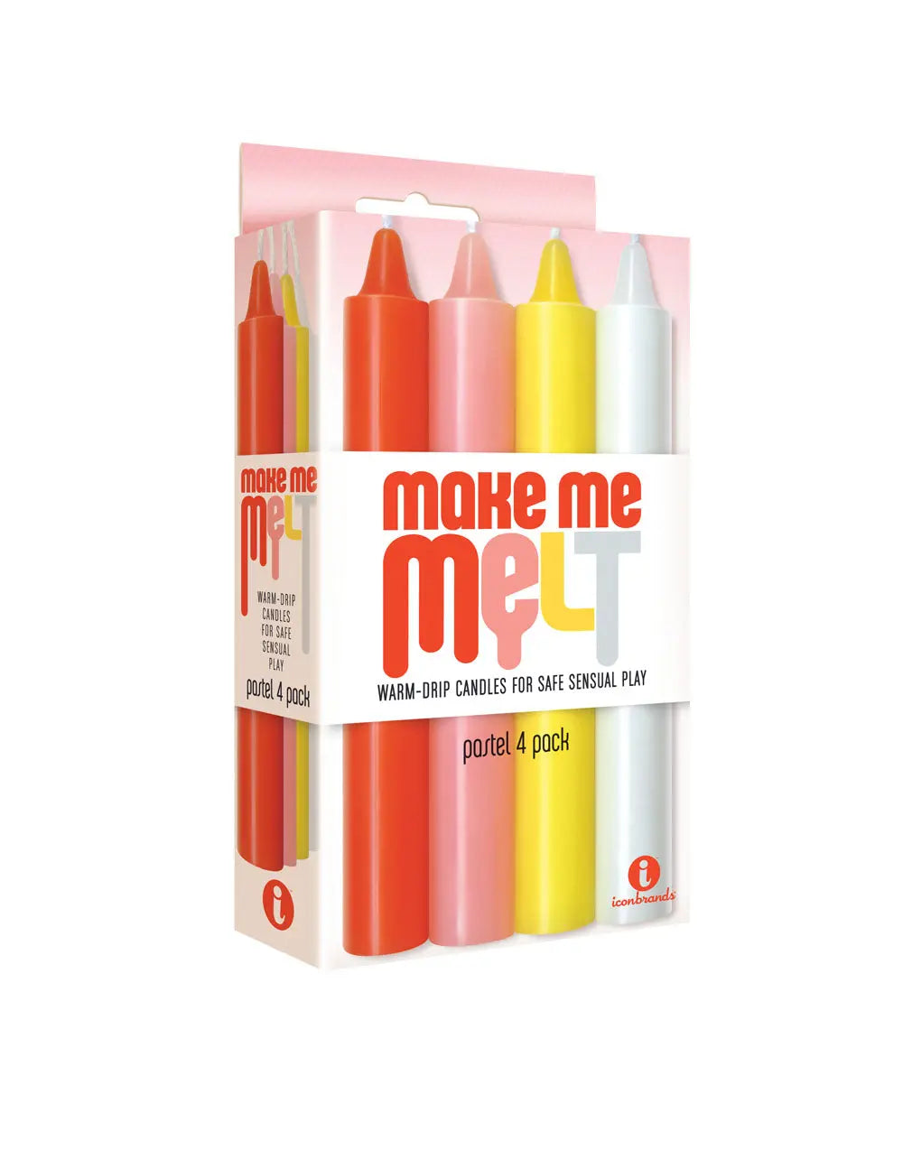 The 9's Make Me Melt Sensual Warm-Drip Candles 4 Pack - Pastel – body-safe materials | Fu'Cha Exotics