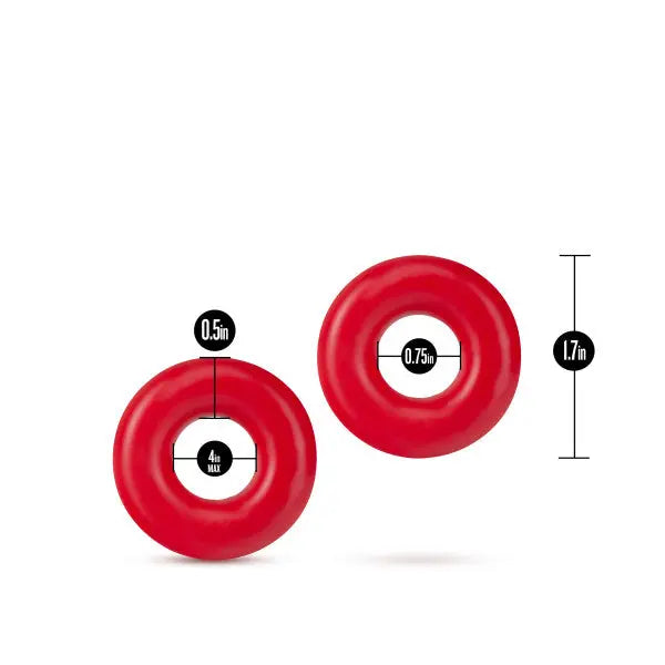 Stay Hard - Donut Rings Oversized - Red – body-safe materials | Fu'Cha Exotics