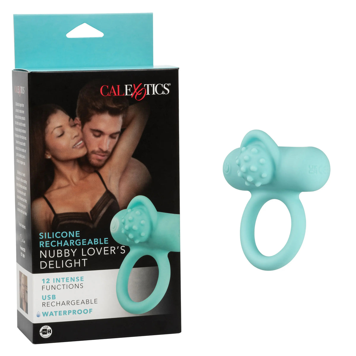 Silicone Rechargeable Nubby Lover's Delight - Blue – body-safe materials | Fu'Cha Exotics