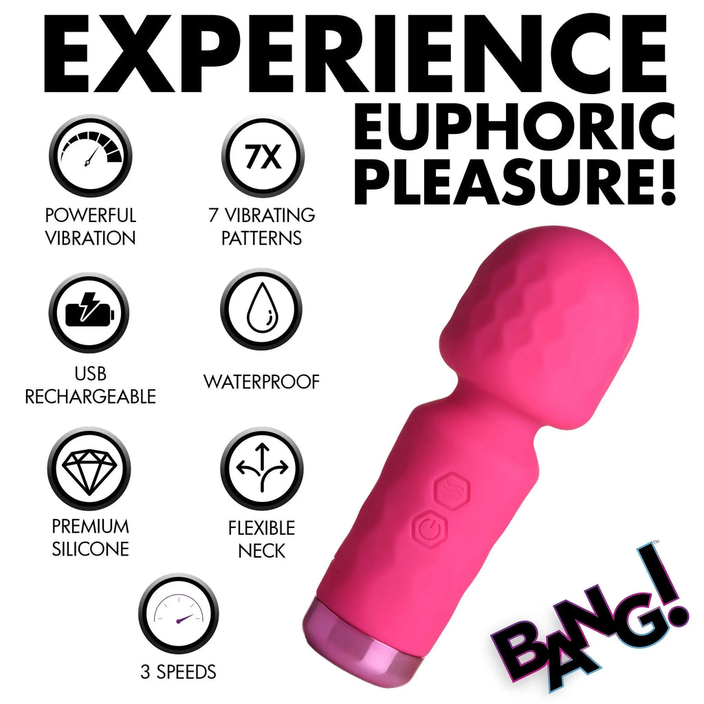 10x Mini Silicone Wand - Pink – body-safe materials | Fu'Cha Exotics