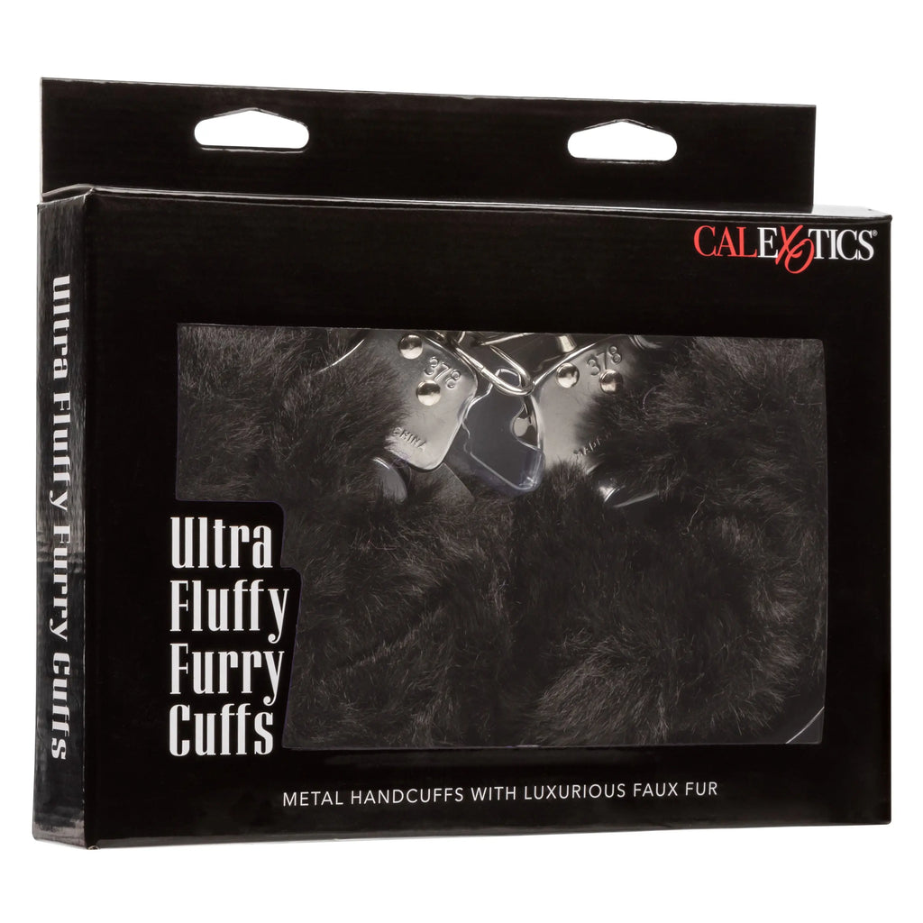 Ultra Fluffy Furry Cuffs - Black – body-safe materials | Fu'Cha Exotics