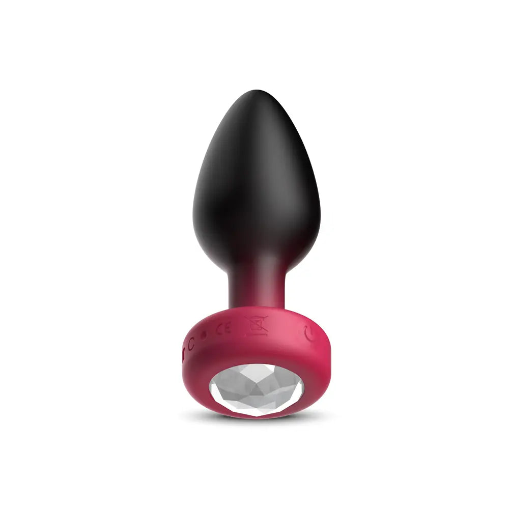 Eluxe Vibrating Clr Gem Rbyombre Plug Sm With Remote – body-safe materials | Fu'Cha Exotics