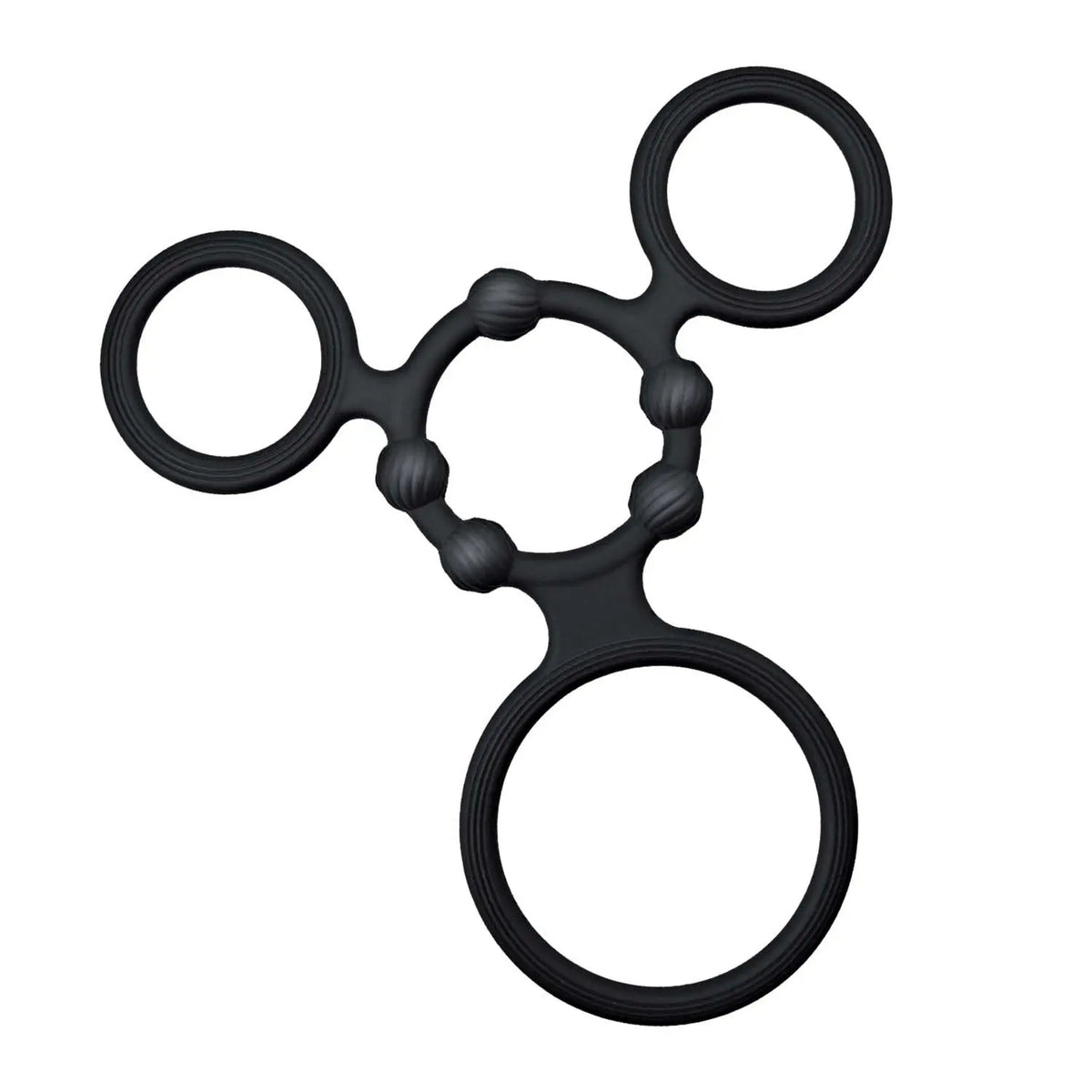 Enhancer Quad Cockring - Black – body-safe materials | Fu'Cha Exotics
