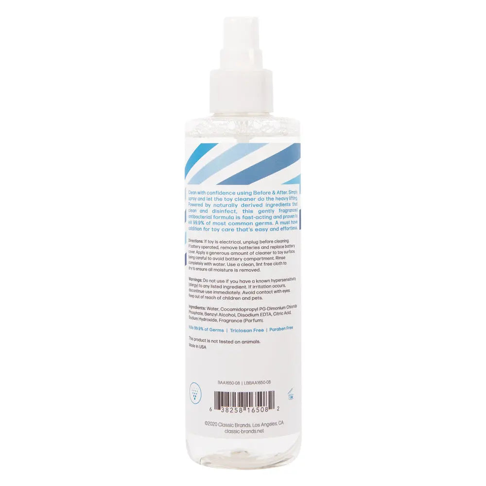 Before and After Spray Toy Cleaner 8 Oz – body-safe materials | Fu'Cha Exotics