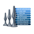 Anal Adventures Matrix - Genesis Plug Kit -  Stellar Silver