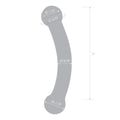 Dark curved dildo with rounded ends, 5 in length, double-ended shape