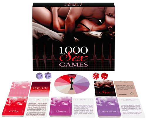 Adult card game box set with cards and spinner, with red and purple artwork