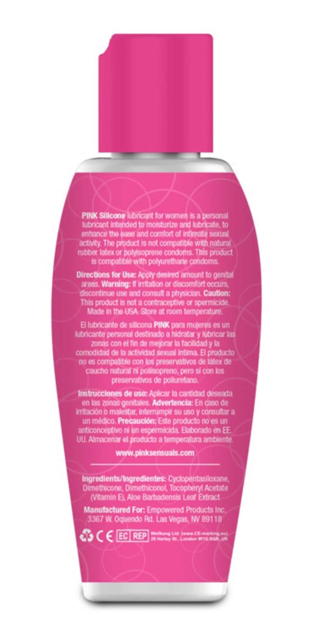 Pink - Silicone Lubricant - 2.8 Oz / 80 ml – body-safe silicone | Fu'Cha Exotics
