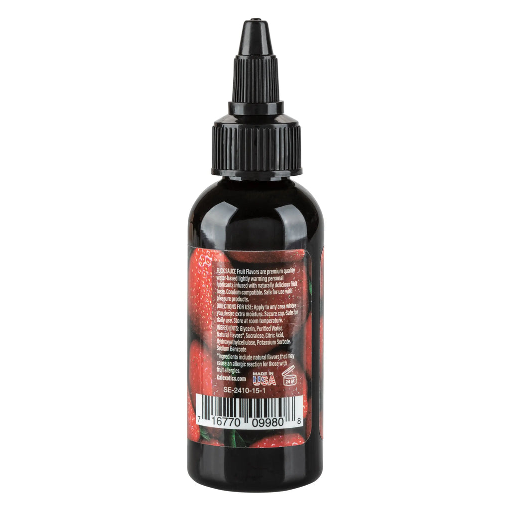 Fuck Sauce Flavored Water-Based Personal Lubricant - Strawberry - 2 Fl. Oz. – body-safe materials | Fu'Cha Exotics