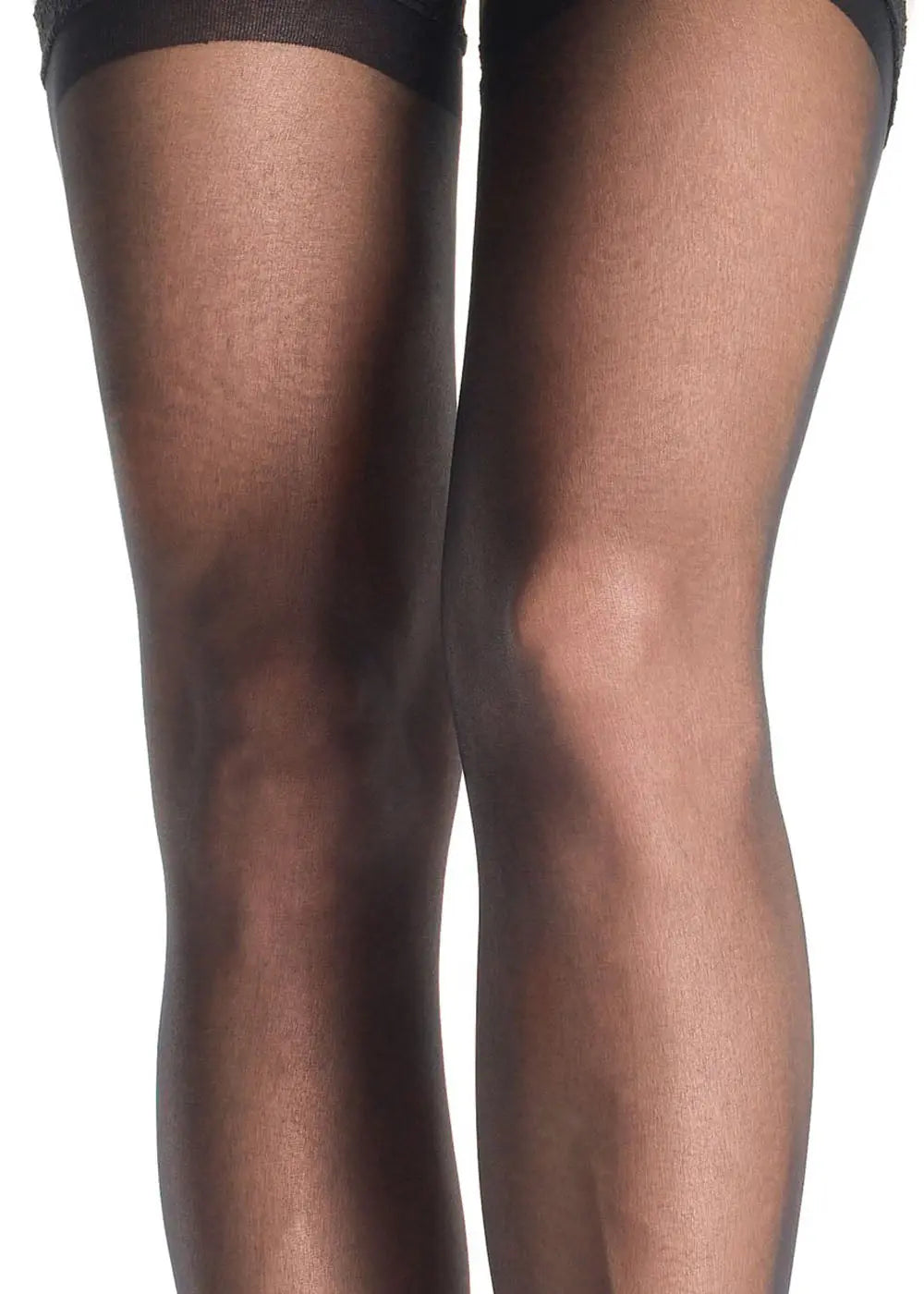 Sheer Thigh Highs - Queen Size - Black – body-safe materials | Fu'Cha Exotics