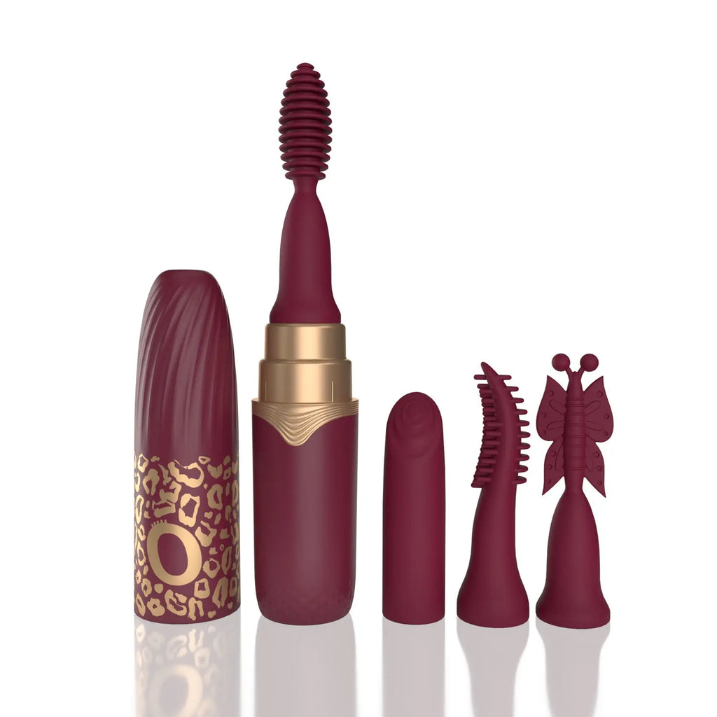 My Secret Premium Rechargeable Vibrating Lipstick Merlot – body-safe materials USB-rechargeable | Fu'Cha Exotics