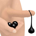 Cock Dangler Silicone Penis Strap With Weights -  Black