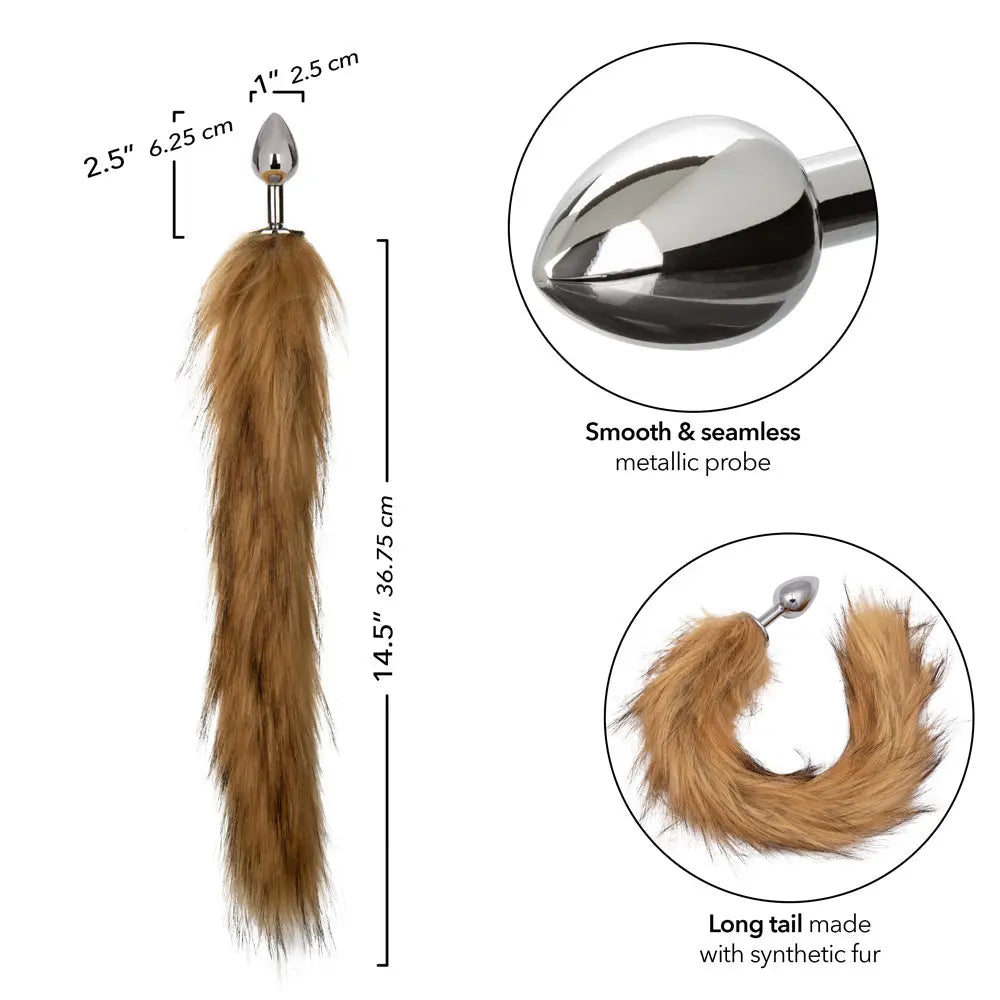 Running Wild Tail - Brown – body-safe materials | Fu'Cha Exotics
