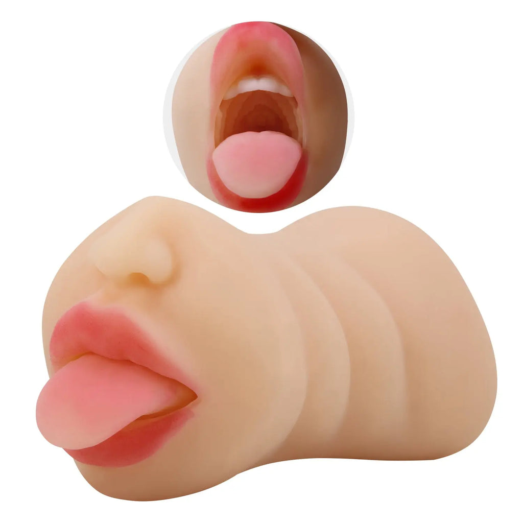 Sarah Mouth Masturbator Sleeve - Light – body-safe materials fully waterproof | Fu'Cha Exotics