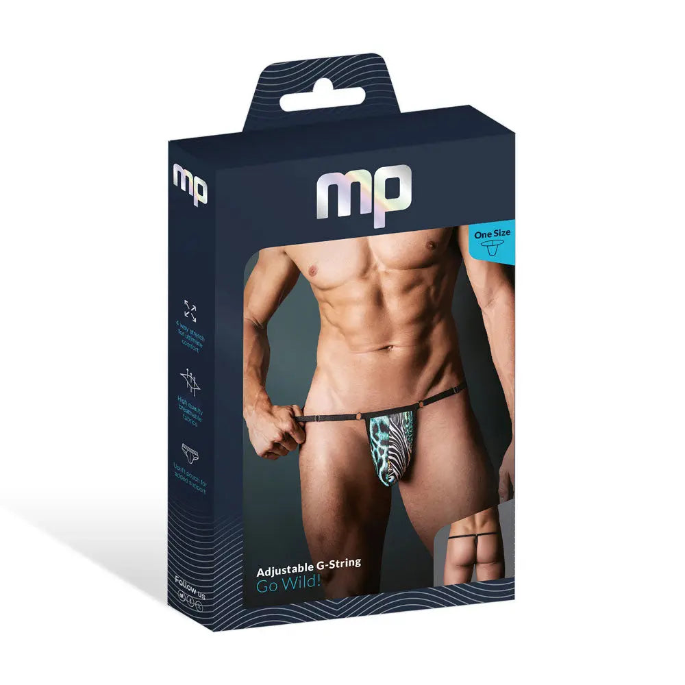 Go Wild Adjustable G-String - One Size - Multi Animal – body-safe materials adjustable intensity | Fu'Cha Exotics