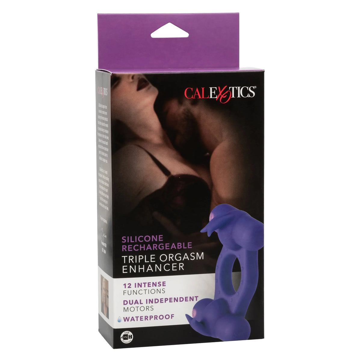 Silicone Rechargeable Triple Orgasm Enhancer - Purple – body-safe materials | Fu'Cha Exotics