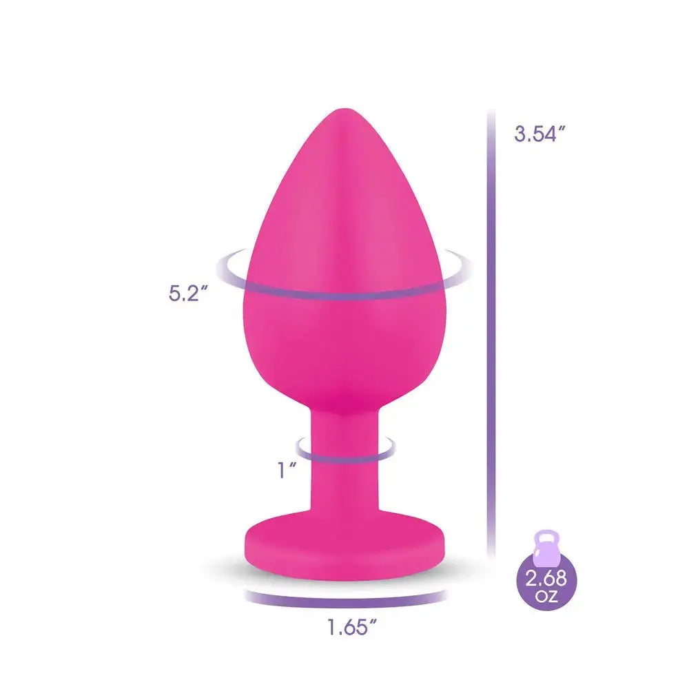 Gemma Purple Gem Pink Silicone Plug - Large – body-safe materials | Fu'Cha Exotics