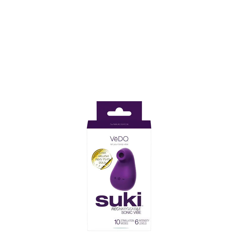 Suki Rechargeable Sonic Vibe - Deep Purple – body-safe silicone USB-rechargeable | Fu'Cha Exotics