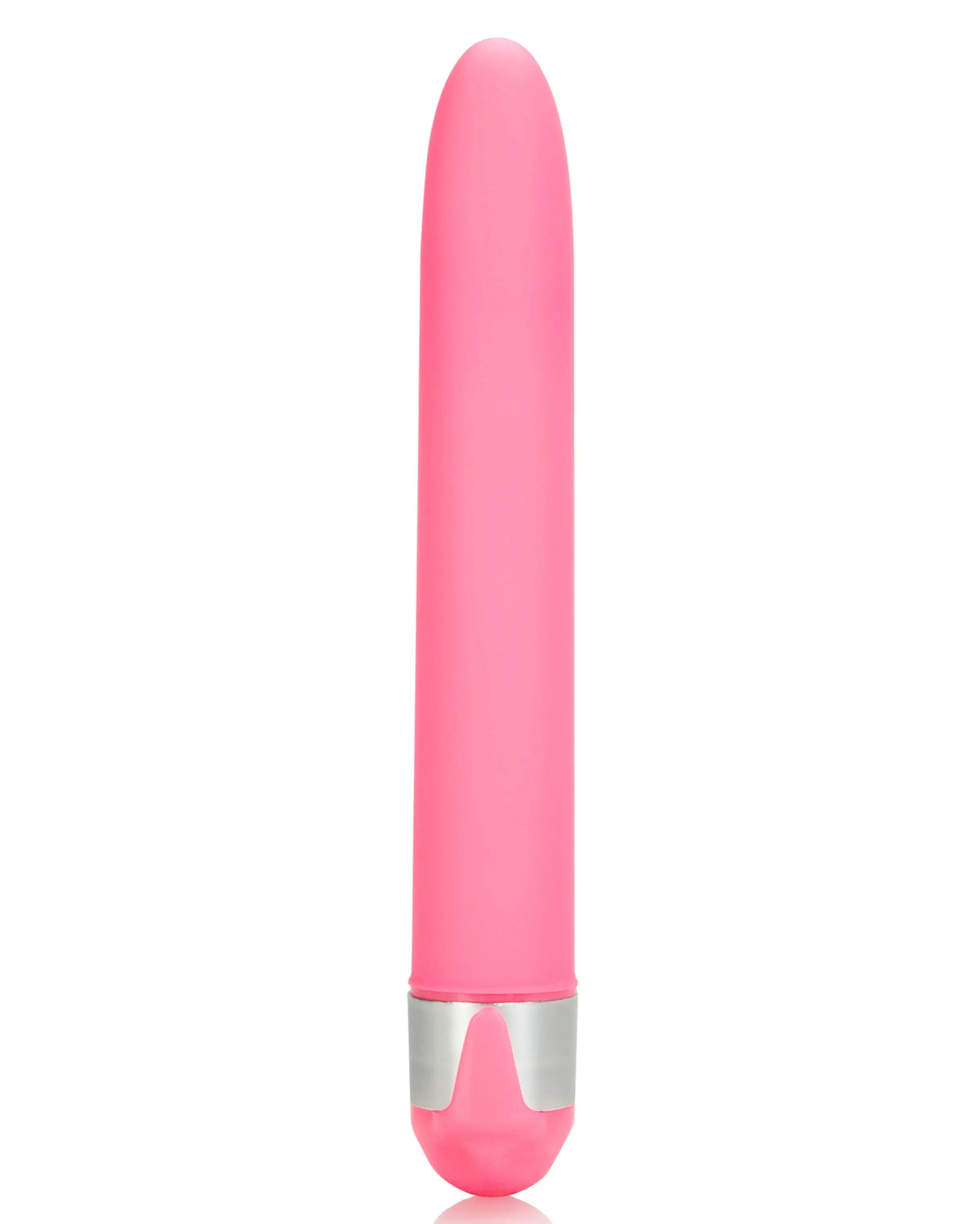 Pink bullet-shaped sex toy with rounded tip
