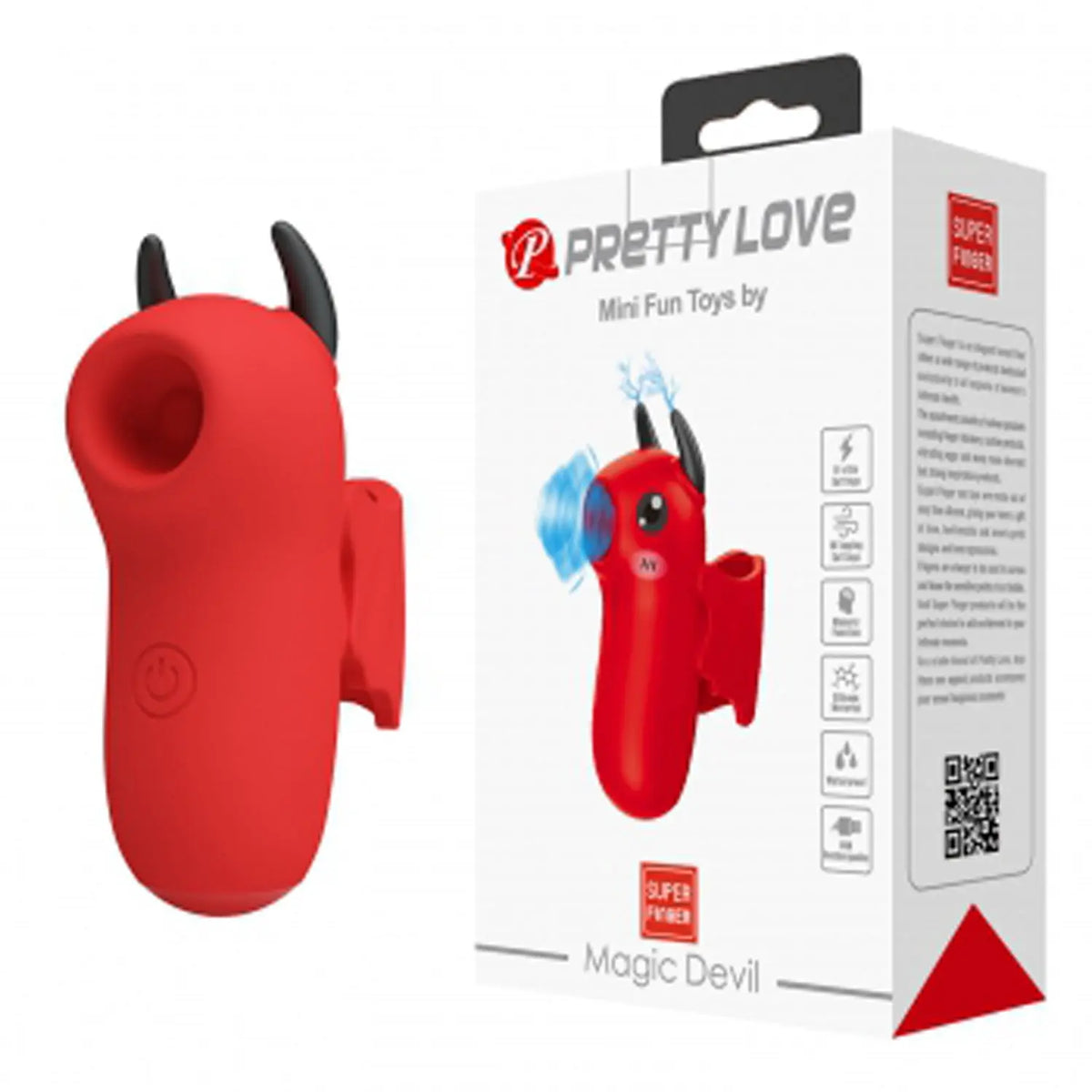 Magic Devil Finger Vibrator - Red – body-safe materials | Fu'Cha Exotics