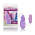 CALEXOTICS Pocket Exotics nubby bullet vibrator, purple silicone, with cord and plug