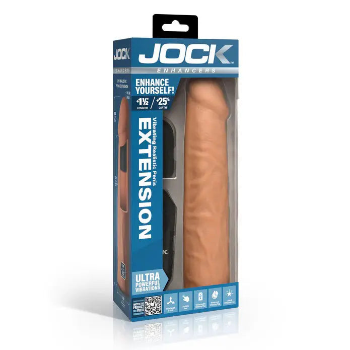Jock Vibrating Penis Extension with Remote - Medium – latex-free 3 vibration modes | Fu'Cha Exotics