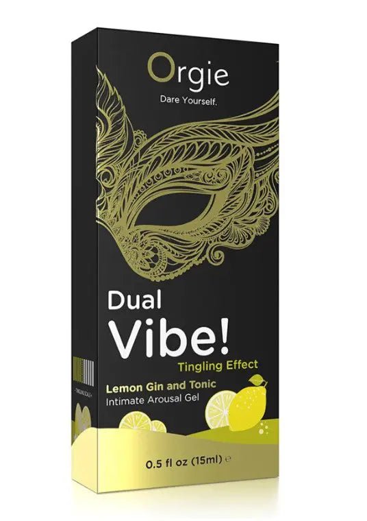 Dual Vibe Gin and Tonic Lemon Kissable Liquid Vibrator 15ml – body-safe materials | Fu'Cha Exotics