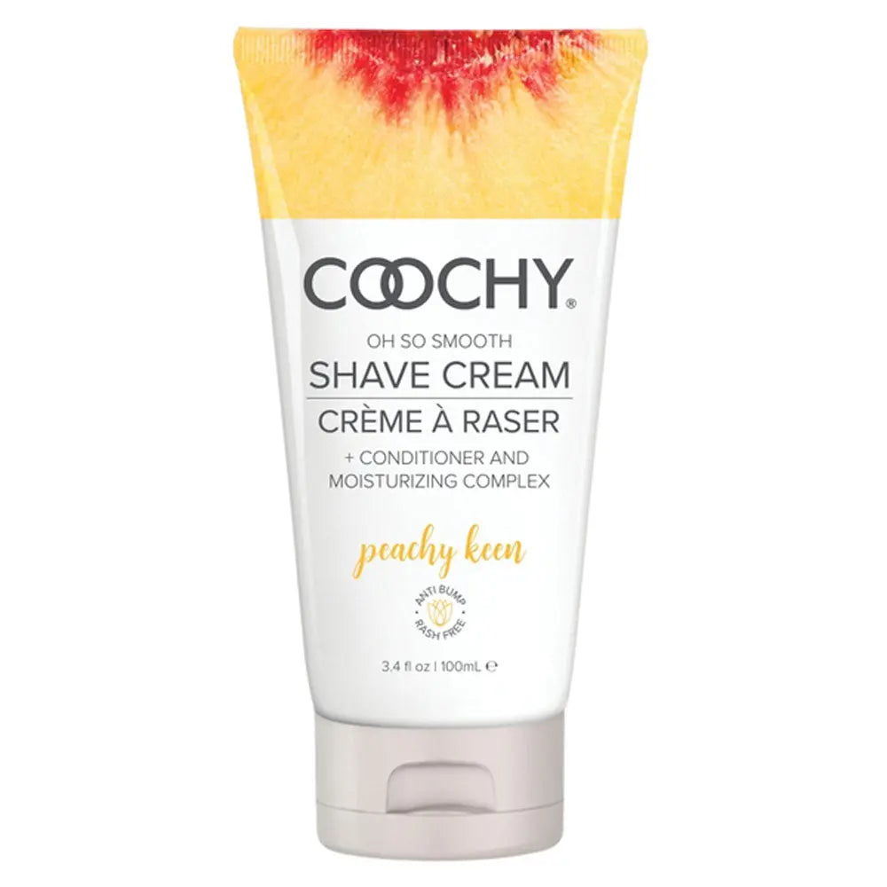 Coochy Oh So Smooth Shave Cream - Peachy Keen 3.4 Fl Oz 100ml – body-safe materials | Fu'Cha Exotics
