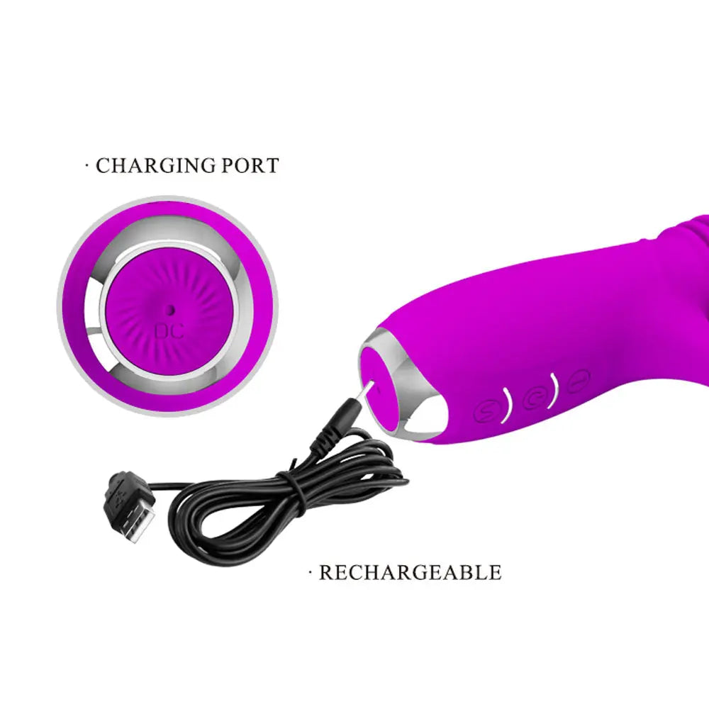 Pretty Love Dorothy Thrusting Rabbit Vibrator – body-safe materials thrusting action | Fu'Cha Exotics