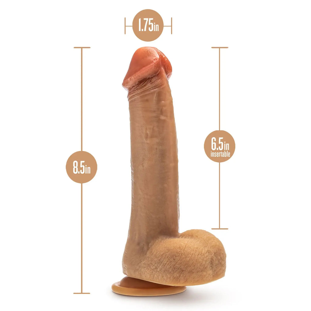 Dr. Skin Silicone - Dr. Phillips - 8.5 Inch Thrusting Dildo - Tan – body-safe materials | Fu'Cha Exotics