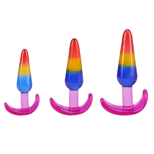 Crystal Jellies - Anal Trainer Set - Rainbow – body-safe materials | Fu'Cha Exotics