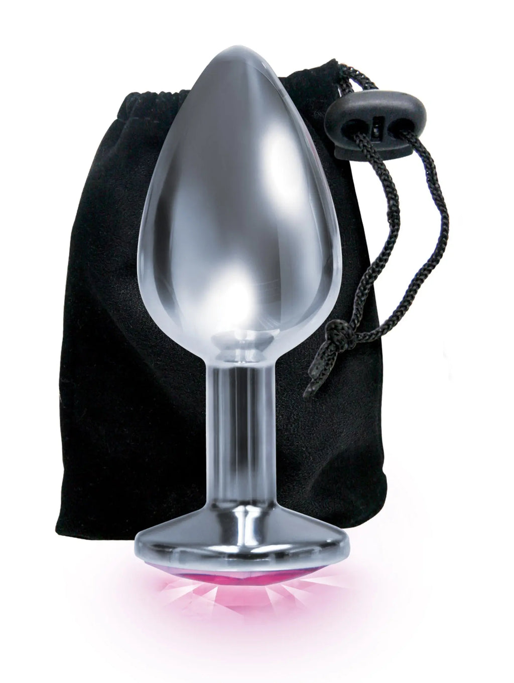 The 9's the Silver Starter Bejeweled Stainless Steel Plug - Pink – stainless steel | Fu'Cha Exotics