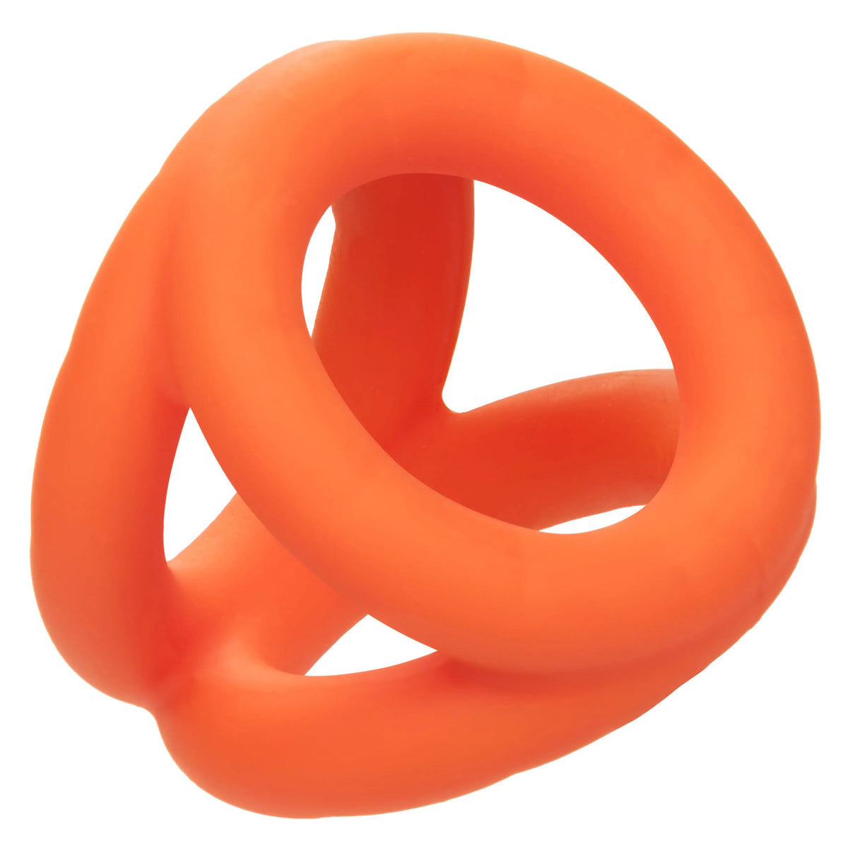 Alpha Liquid Silicone Tri-Ring - Orange Orange – body-safe materials | Fu'Cha Exotics