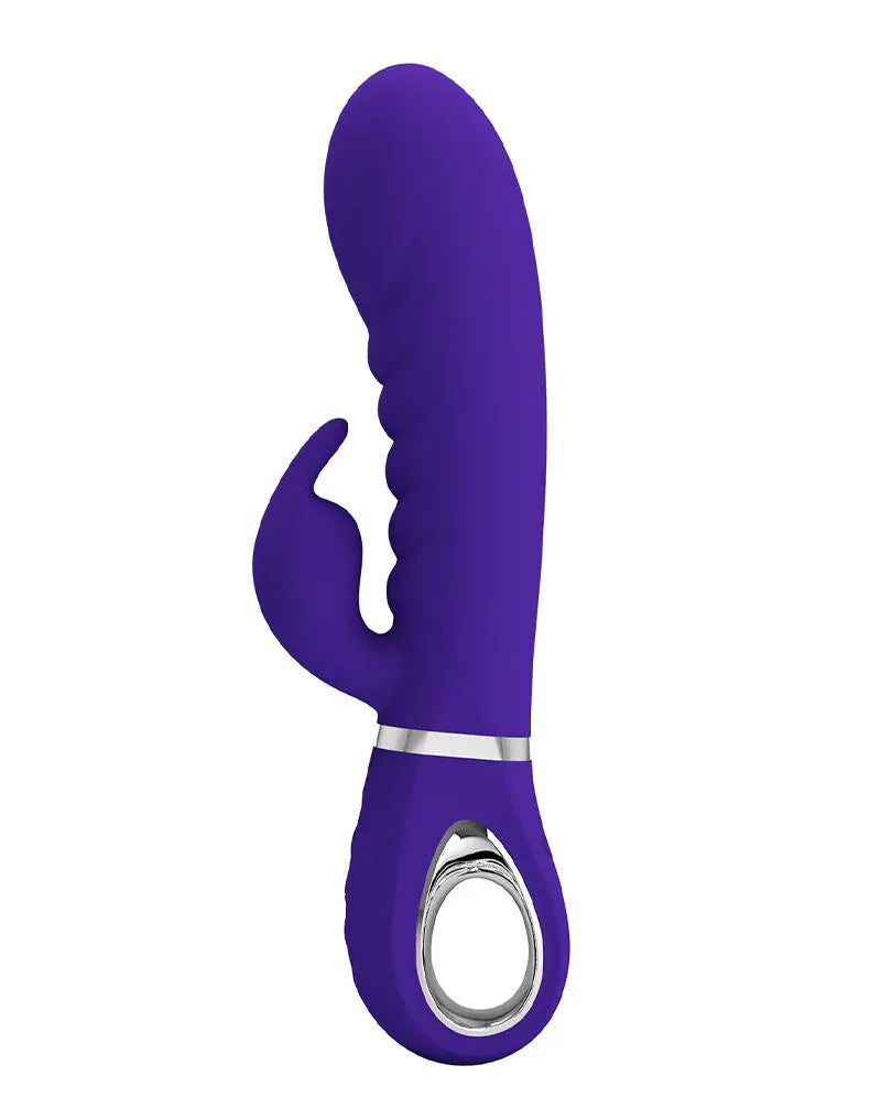 Prescott Super Soft Rabbit Silicone Vibrator - Purple – body-safe materials | Fu'Cha Exotics