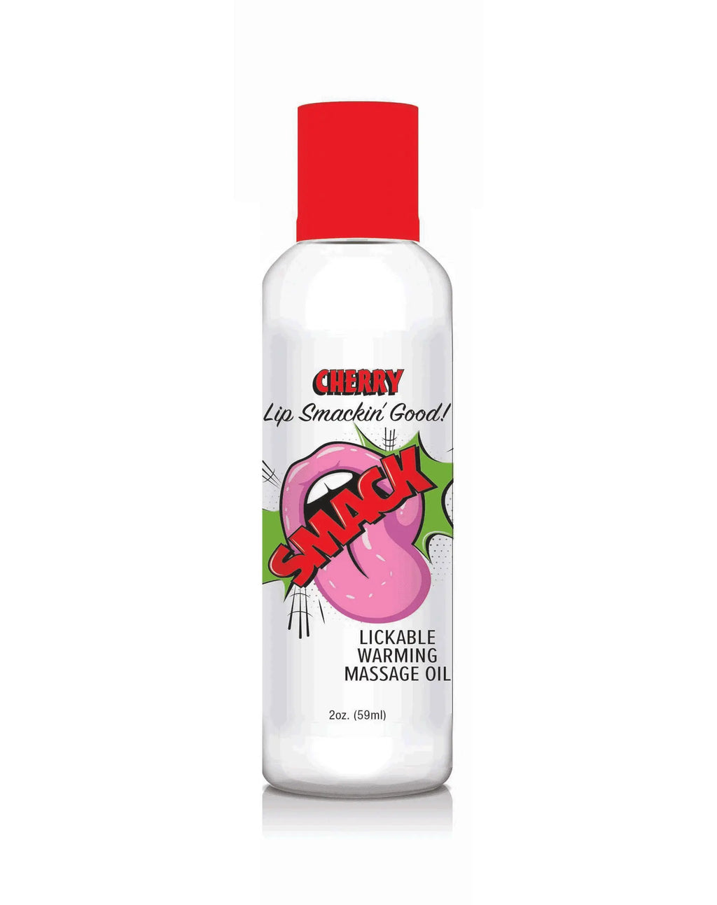 Smack Warming and Lickable Massage Oil - Cherry 2 Oz – body-safe materials | Fu'Cha Exotics