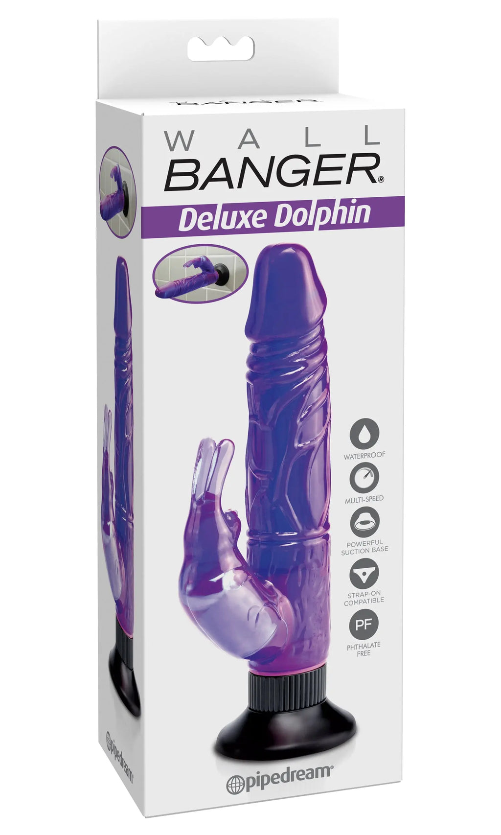 Waterproof Bunny Wall Bangers Deluxe - Purple – body-safe materials fully waterproof | Fu'Cha Exotics