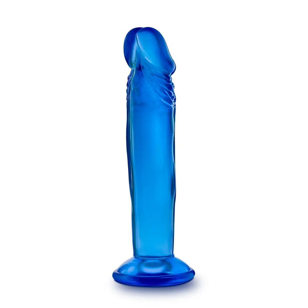 B Yours - Sweet n' Small 6 Inch Dildo With Suction Cup - Blue – body-safe materials suction stimulation | Fu'Cha Exotics