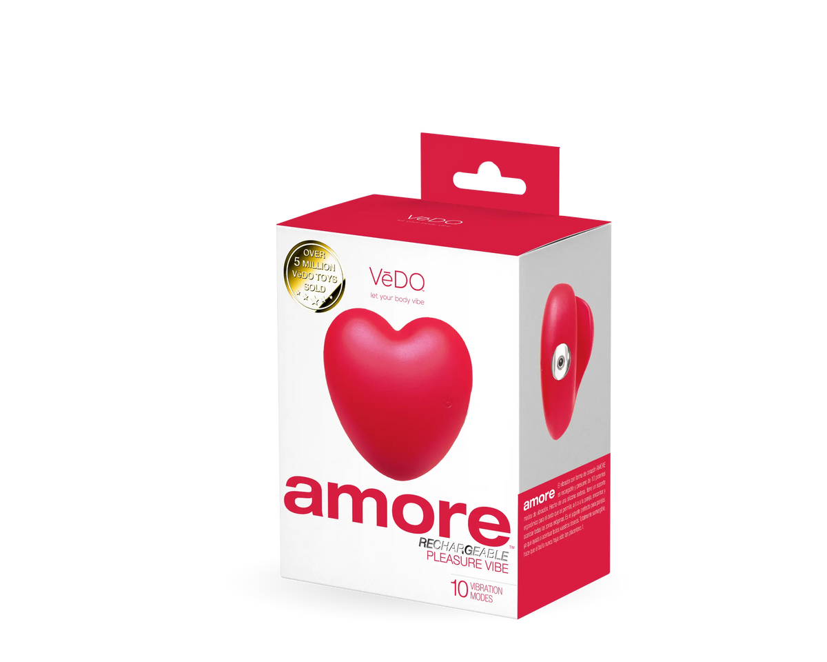 Amore Rechargeable Pleasure Vibe - Red – body-safe materials | Fu'Cha Exotics