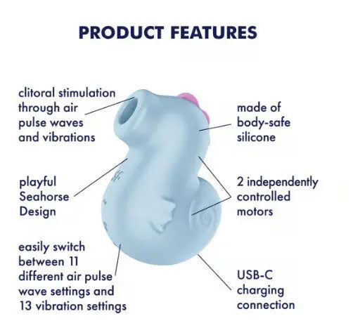 Sea Pony - Baby Blue – body-safe materials | Fu'Cha Exotics
