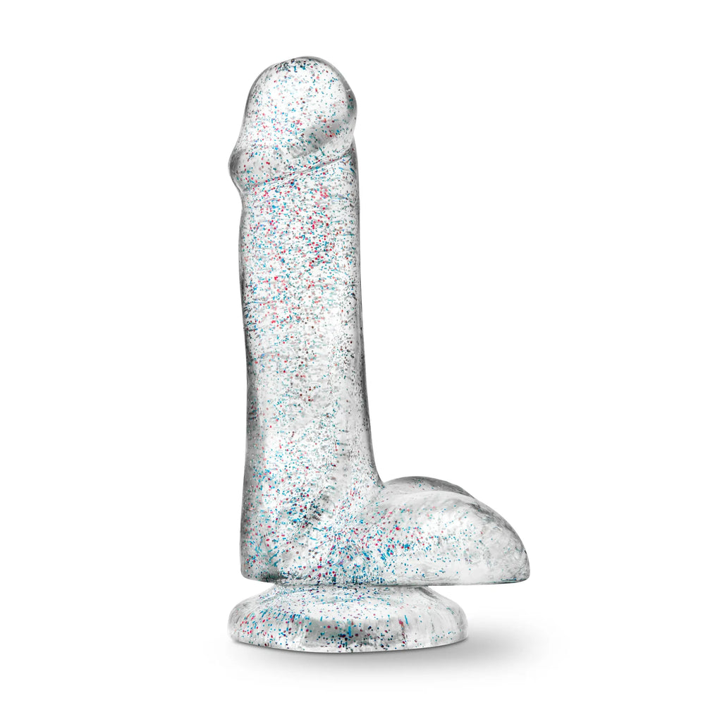 Naturally Yours - 6 Inch Glitter Cock - Sparkling Clear – body-safe materials | Fu'Cha Exotics