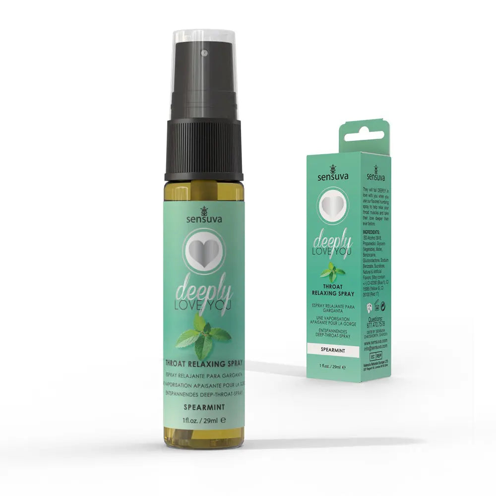 Deeply Love You Throat Relaxing Spray - Spearmint - 1 Fl. Oz. – body-safe materials | Fu'Cha Exotics