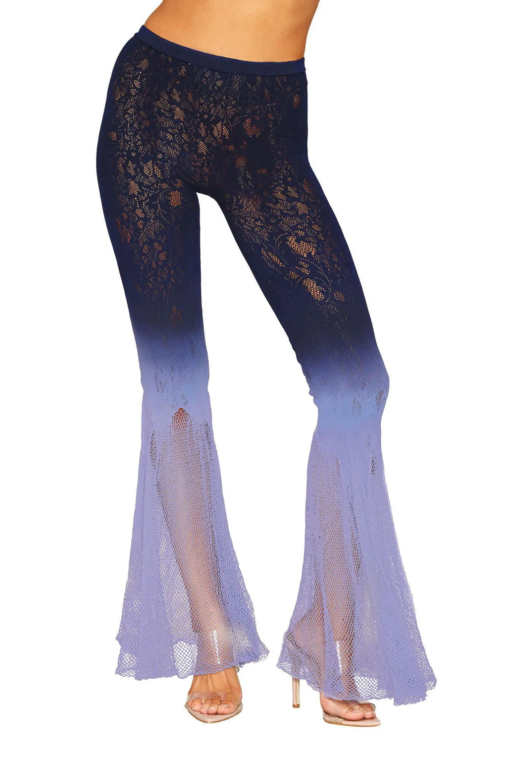 Flair Leg Pantyhose - One Size - Denim/hydrangea – body-safe materials | Fu'Cha Exotics