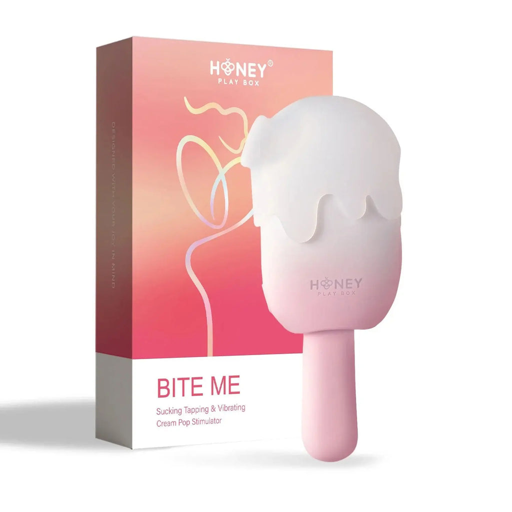 Bite Me Cream Pop Stimulator - Pink – body-safe materials | Fu'Cha Exotics
