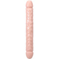 Translucent veined double-headed sex toy, 12 in, light pink