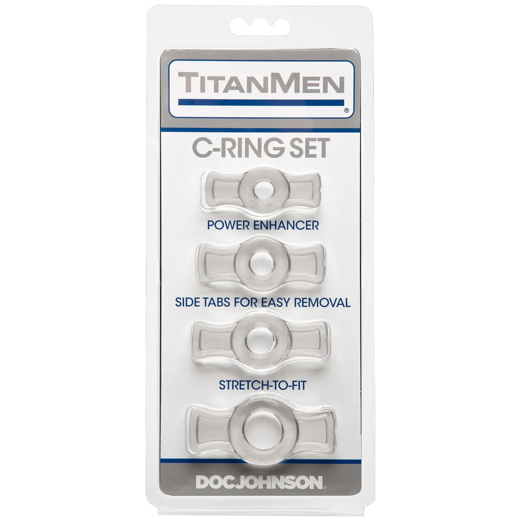 Titanmen Tools Cock Ring Set - Clear – body-safe materials | Fu'Cha Exotics